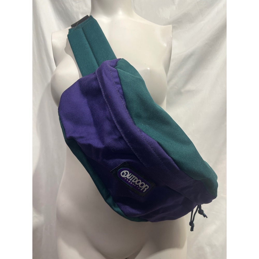 Outdoor Product Y2K Oversized Sling Bag Purple Teal Green Retro Sling Fanny Pack